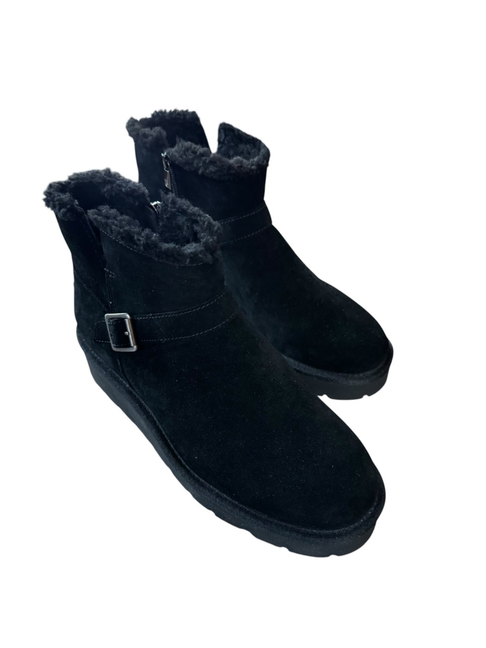 Women’s Koolaburra By Ugg Size 10 Black Faux Suede Kelissa Side Zip Ankle Boots